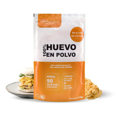 Eipulver aus Freilandeiern (1 kg) | Pasteurisiertes Vollei Pulver | Ohne Zusatzstoffe | Glutenfrei & laktosefrei | Vakuumverpackung im Zip-Beutel