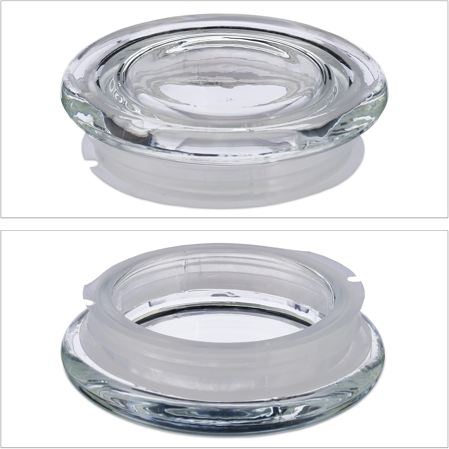 Borcane de depozitare Relaxdays cu capac, set de 6, sticlă, 1,3 l, borcane de depozitare octogonale, recipiente etanșe din sticlă, transparente Cutii depozitare alimente Naty Shop