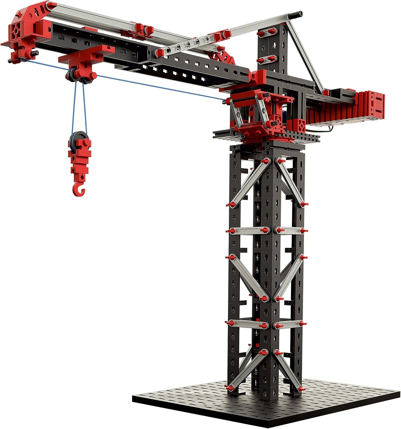 fischertechnik 536622 ADVANCED Mechanic & Static 2 – Bausatz für Kinder ab 9 Jahren, Experimentierkasten mit 30 Modellen, inkl. Motor, fördert technisches Verständnis, Rot
