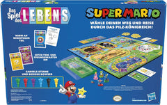Joc de societate Hasbro The Game of Life Super Mario pentru copii cu vârsta de 8 ani și peste, joacă mini-jocuri, colectează stele și luptă cu Bowser