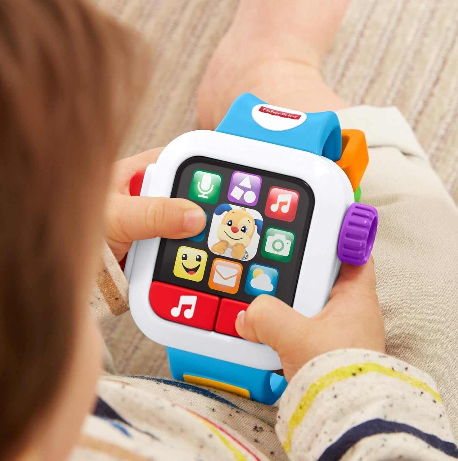 Fisher Price GJW10 GNK88 - Learning Fun Smart Watch, jucărie muzicală pentru bebeluși cu vârsta de peste 6 luni Jucarii Bebe Naty Shop