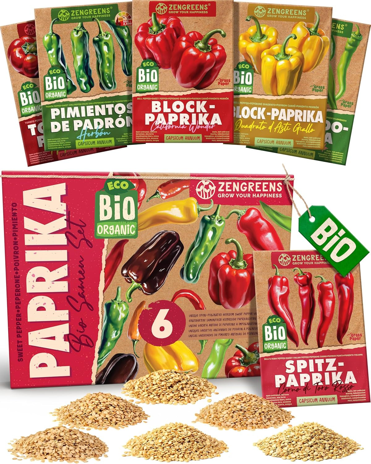 Semințe de busuioc organice într-un set de 6 - 6 semințe de busuioc pentru cultivare ușoară în grădină, balcon sau strat înălțat - semințe de plante - răsaduri