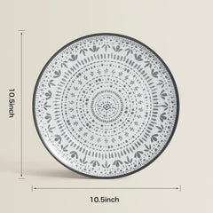 Set de tacâmuri pentru camping din melamină, format din 24 de piese, pentru 8 persoane - set de farfurii și set de tacâmuri din melamină, perfect pentru rulote, petreceri în grădină și petreceri pe terasă