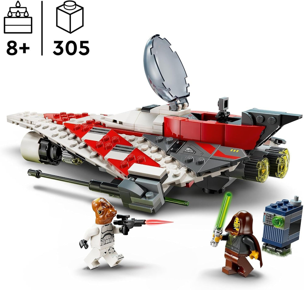 LEGO Star Wars Jedi Bob's Starfighter, jucărie de construit, cărămizi de jucărie pentru navă stelară, personaj popular, cadou de ziua de naștere pentru băieți, fete și toți fanii cu vârsta peste 8 ani 75388 Seturi de constructie Besuche den LEGO-Store