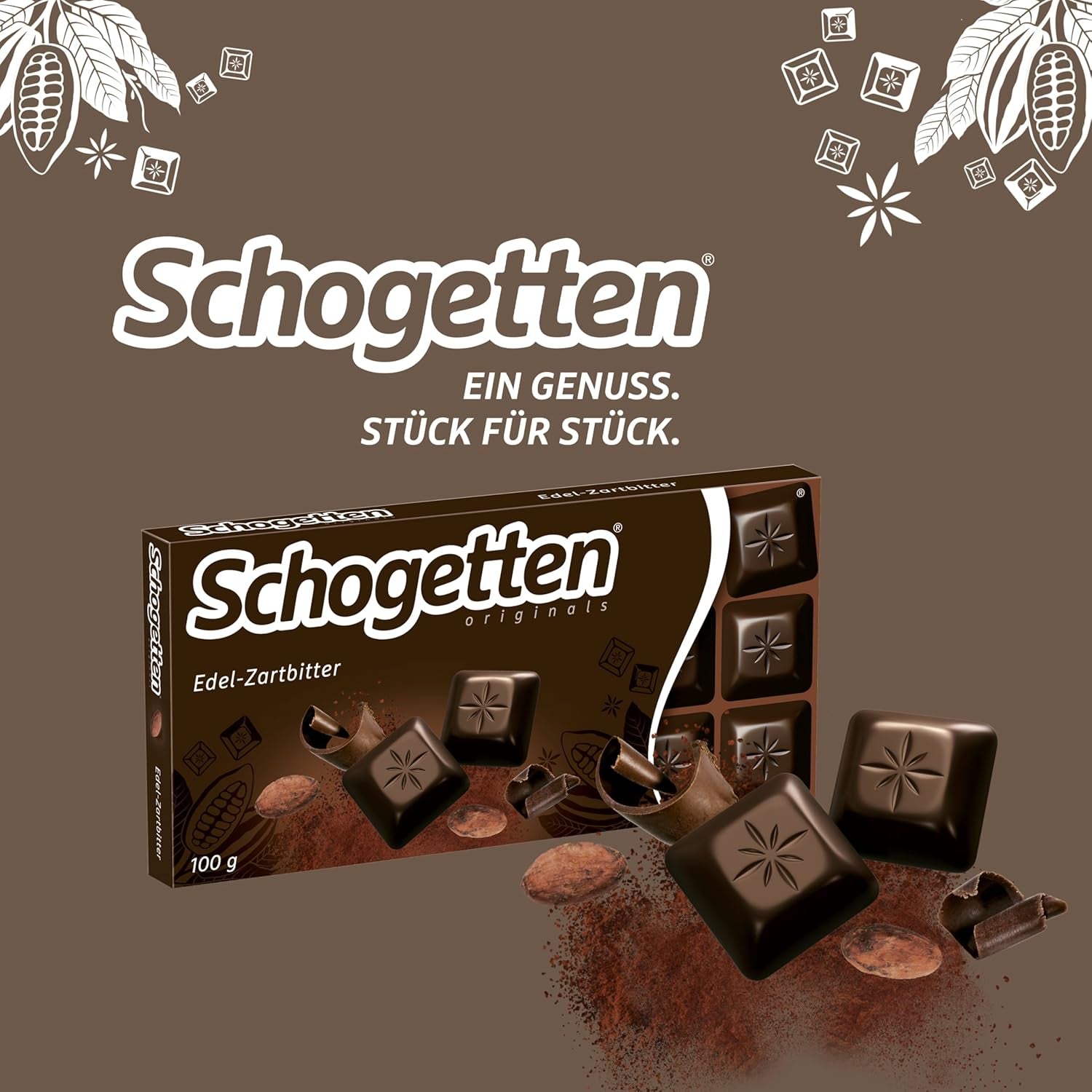 Ciocolată neagră Schogetten (50% cacao), 100 g