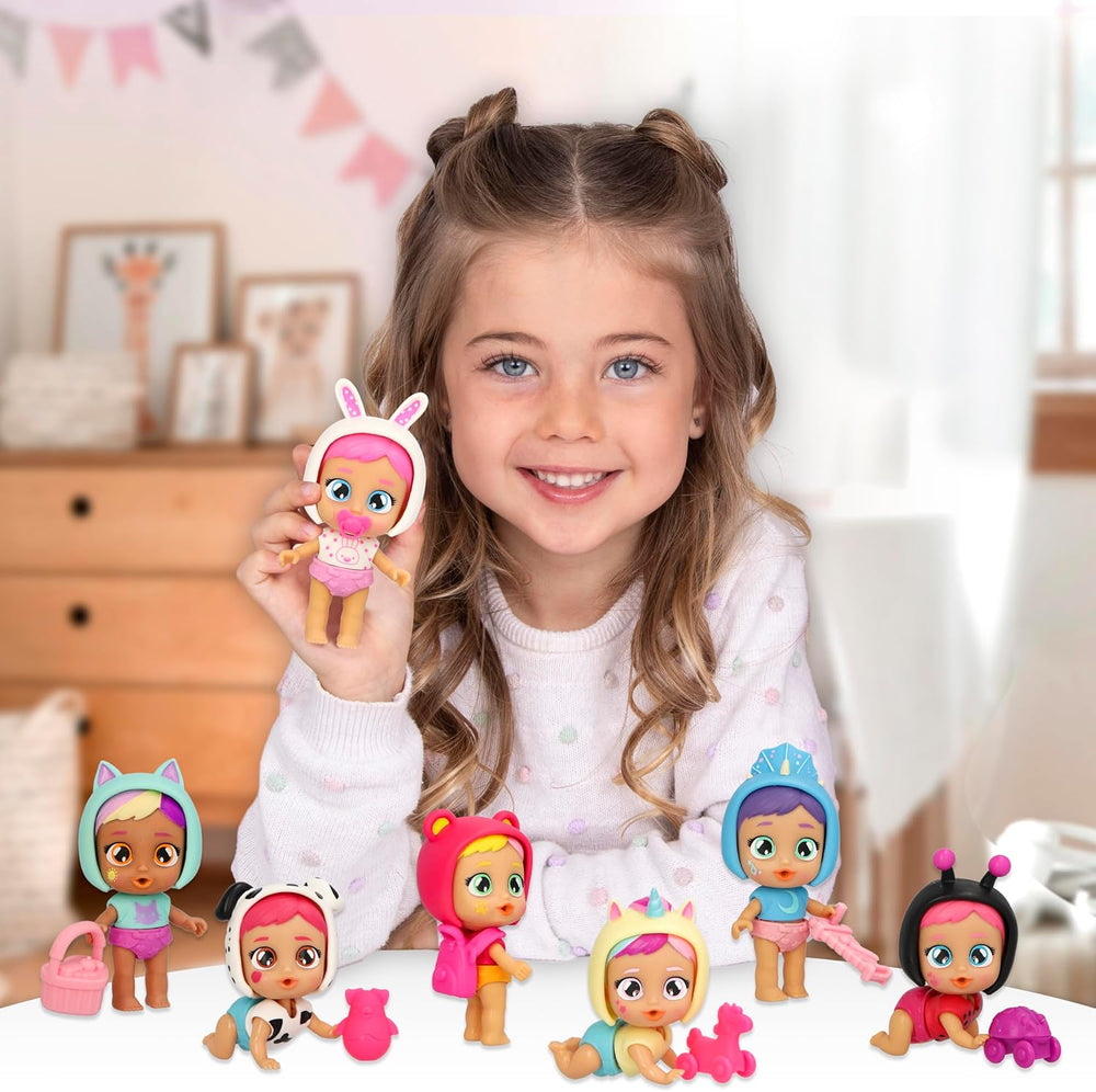 Cry Babies Playtime Day Care Lady, Puppenhaus Day Care Babies mit einem großen interaktiven Zubehör, sie weinen echte Tränen, Werden zufällig gesendet, für Kinder 4 bis 6 Jahre
