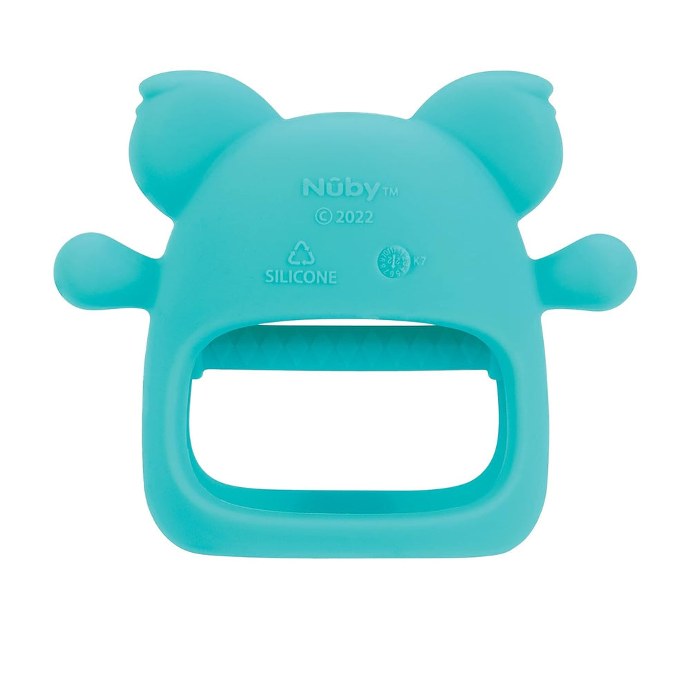 Nuby — Mănușă dentară din silicon, fără BPA, Koala albastră, de la 3 luni