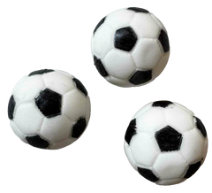 Set 3 decoratiuni comestibile din pasta de zahar, Mingi de fotbal Decoratiuni din Pasta de Zahar Nati Shop