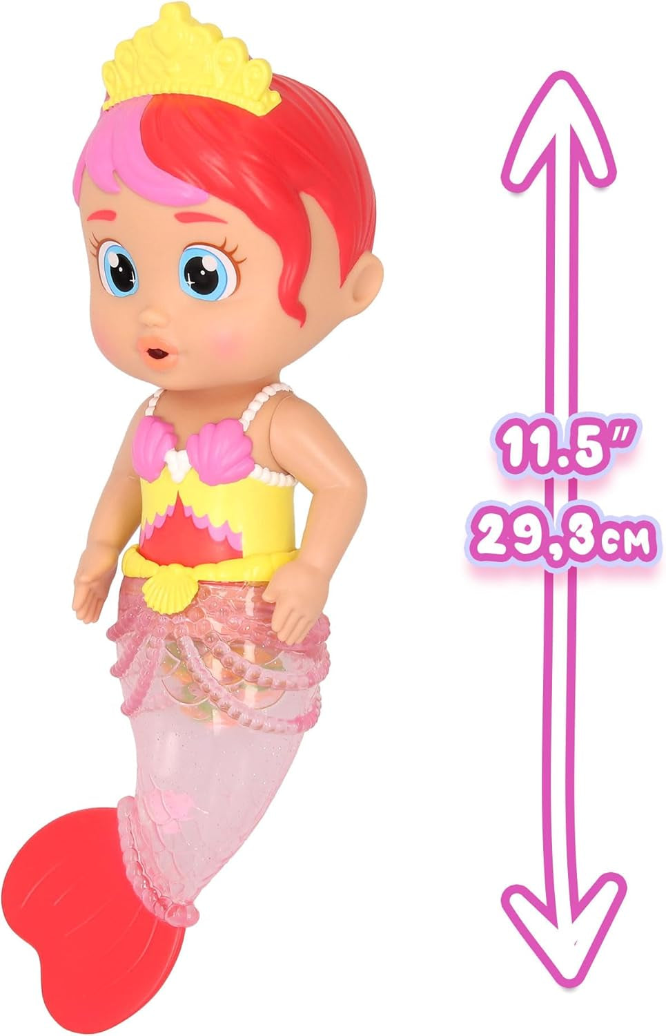 Shimmer Mermaids Taylor – Sammlerstück Bad- und Wasserspielzeug Eine Meerjungfrau, die Wasser spritzt und Blasen Macht! Geschenk Spielzeug für Mädchen und Jungen ab 18 Monaten