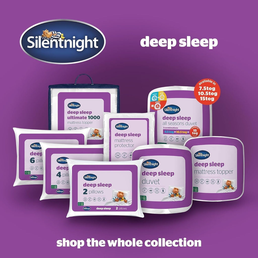 Plapumă Silentnight Deep Sleep, alb, microfibră, alb, pat single Plapumi si pilote Naty Shop