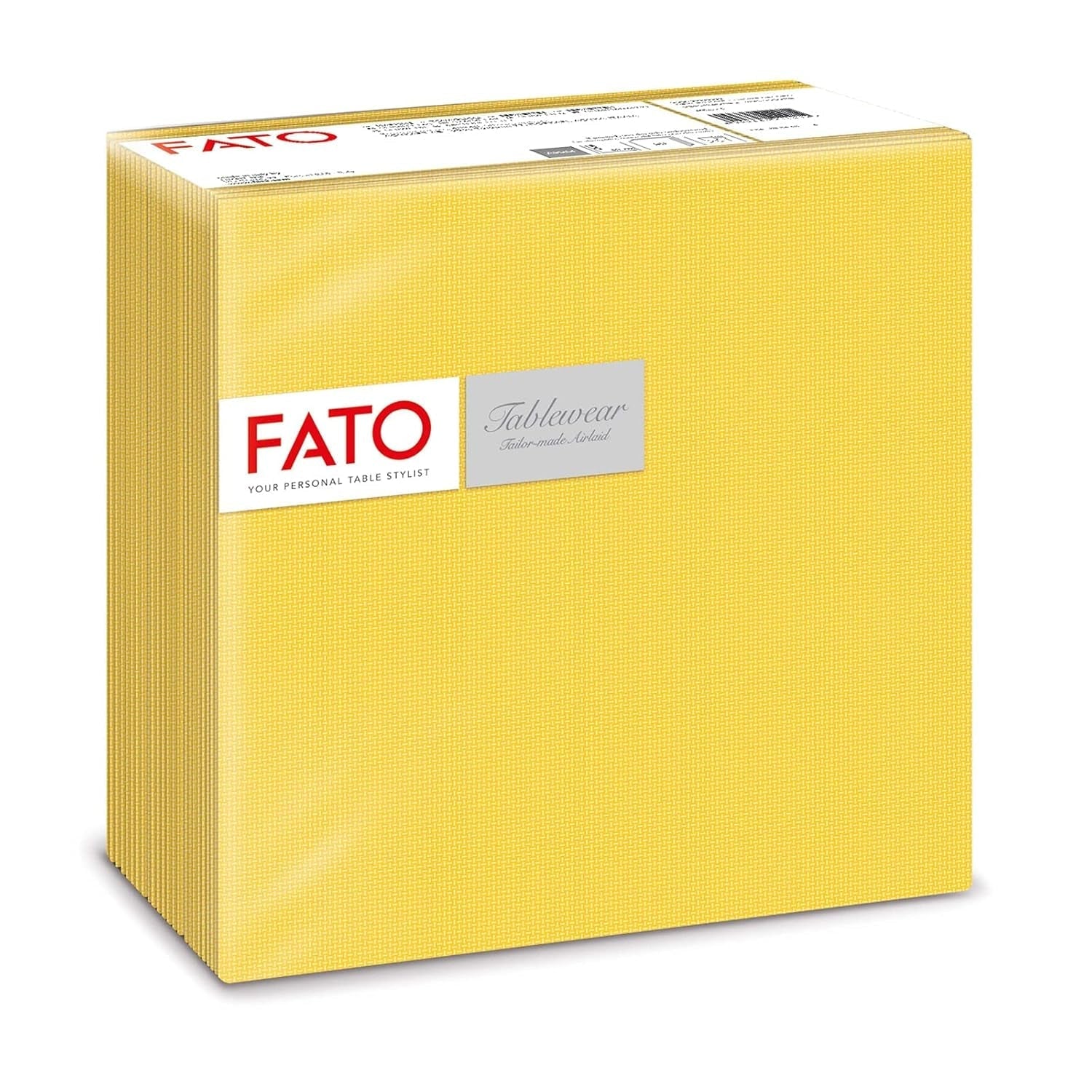 Fato - Șervețele din hârtie uscată, airlaid, efect textil, pachet de 50 de șervețele, format 40X40 pliate în 4, decor Shade Silver