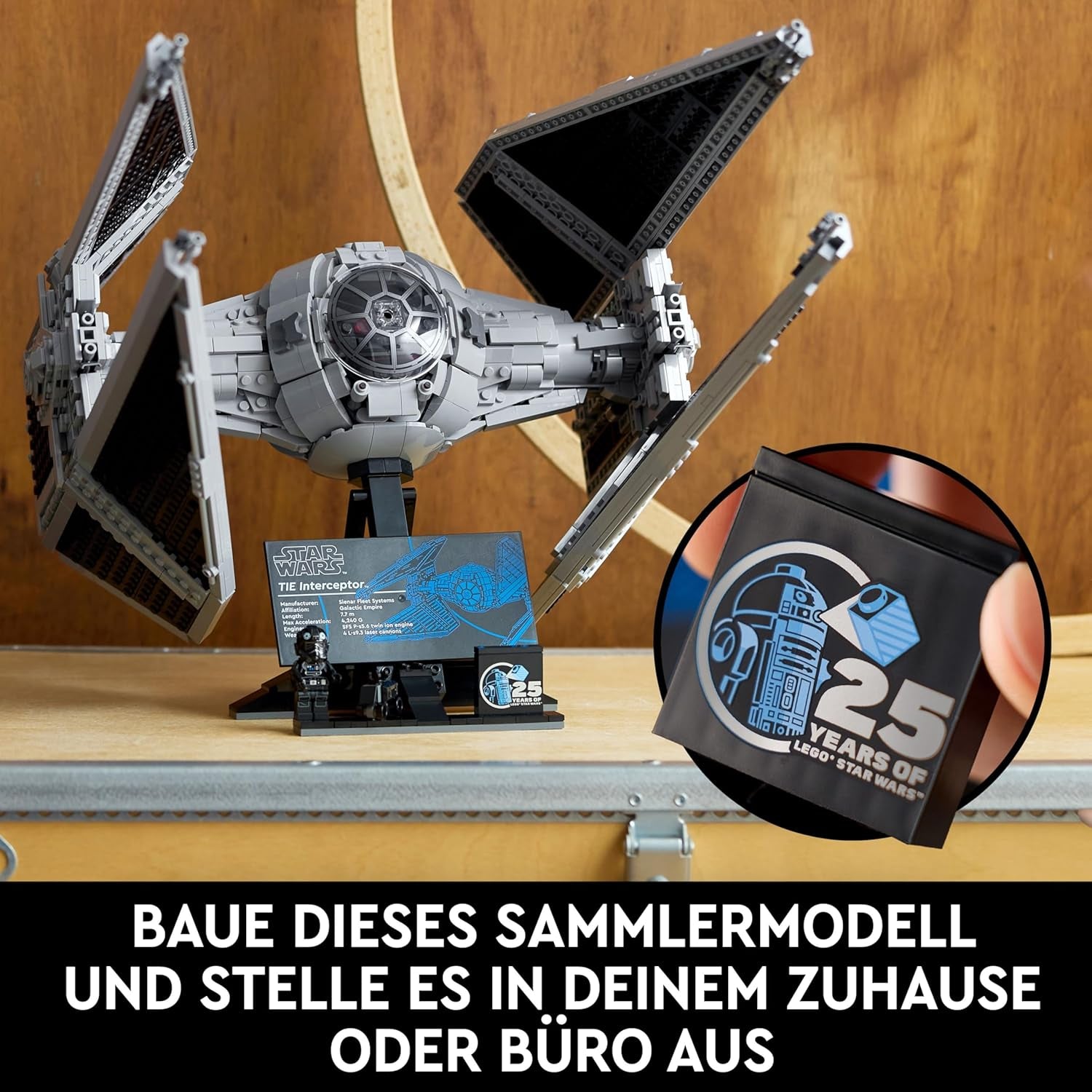 LEGO Star Wars TIE-Abfangjäger, kreatives Bauset aus der Ultimate Collector Series für Erwachsene, Modell eines Sternjägers Steinen, Geschenk für Fans, Sammlerstück, UCS-Set 75382