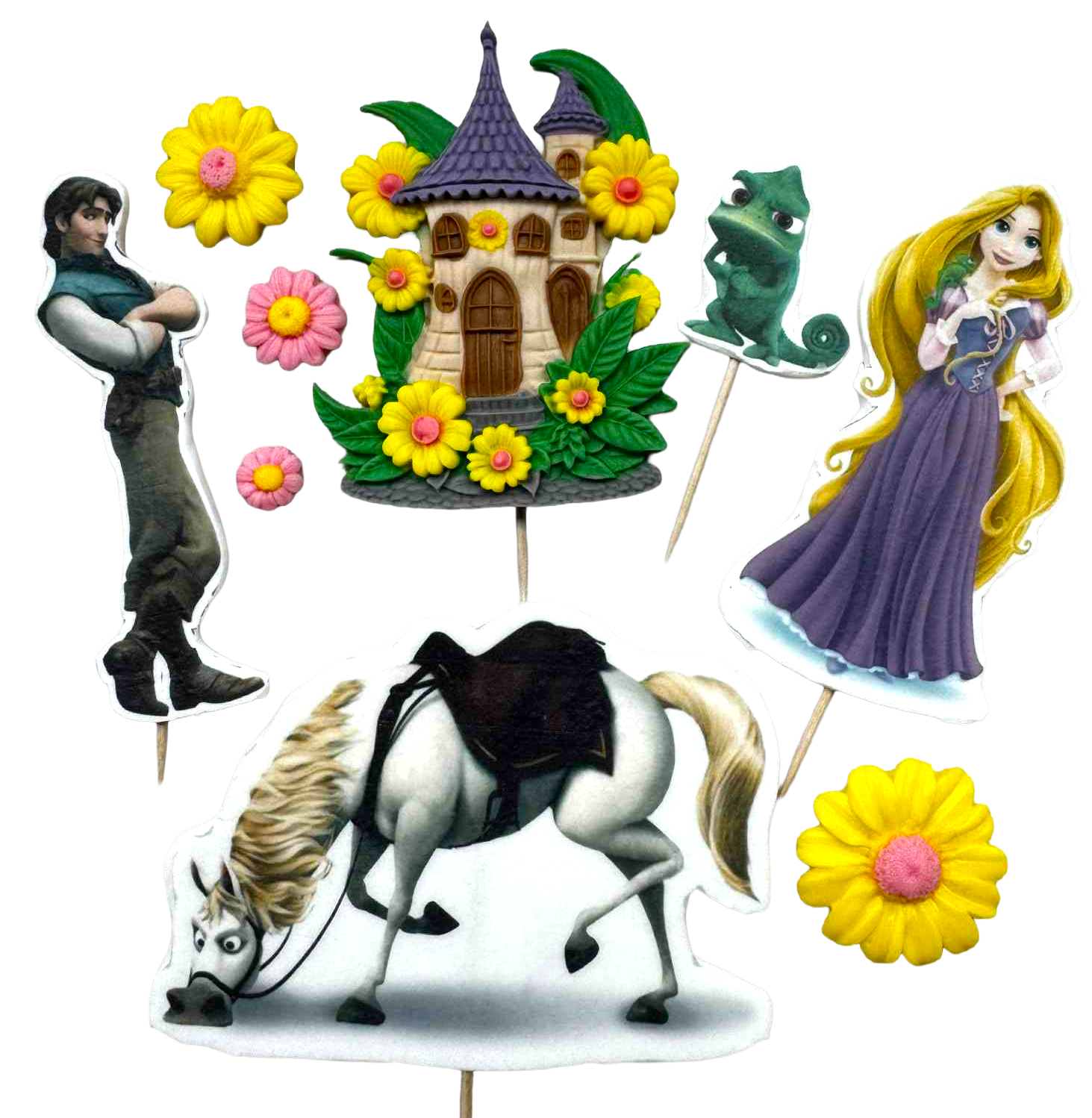 Set 9 decoratiuni comestibile, Rapunzel