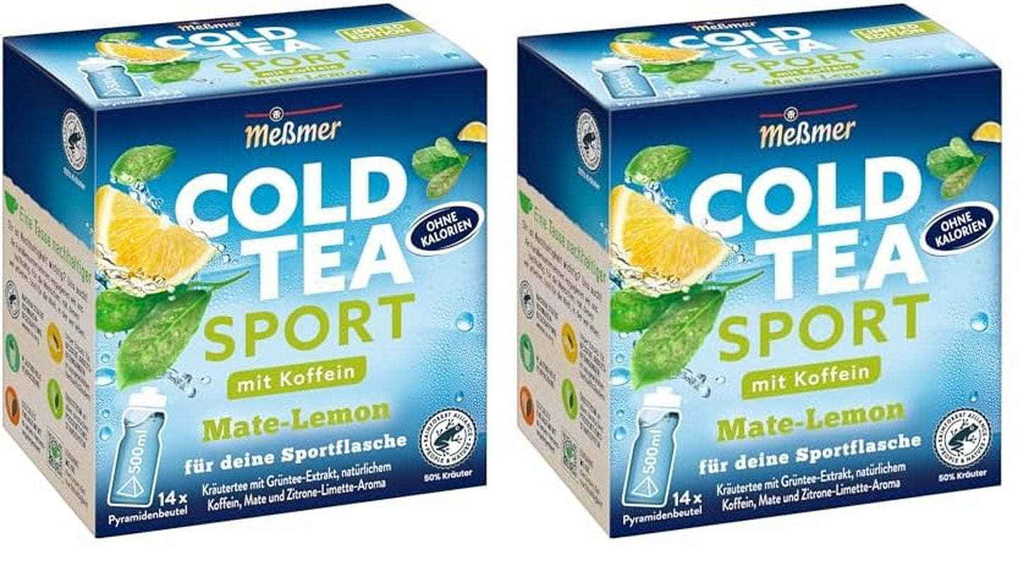 Meßmer Cold Tea Trinkpause Zmeură | Ceai de fructe, aromatizat natural, cu gust de zmeură | Ediție limitată | Pentru infuzie rece | 14 pliculețe piramidale