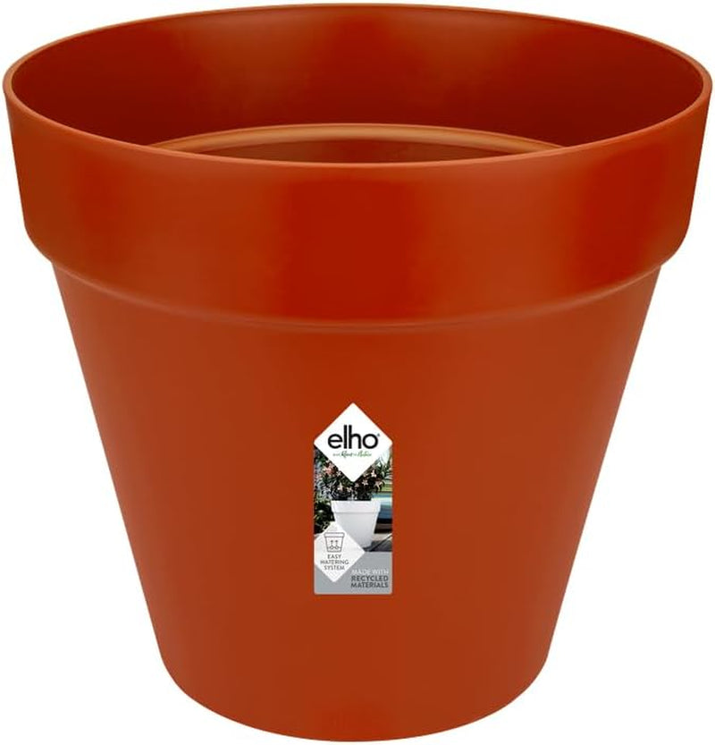 elho Loft Urban Round 40 - Ghiveci de flori pentru exterior - Plastic 100% reciclat - Ø 38,5 x H 35,3 cm - Negru/Antracit