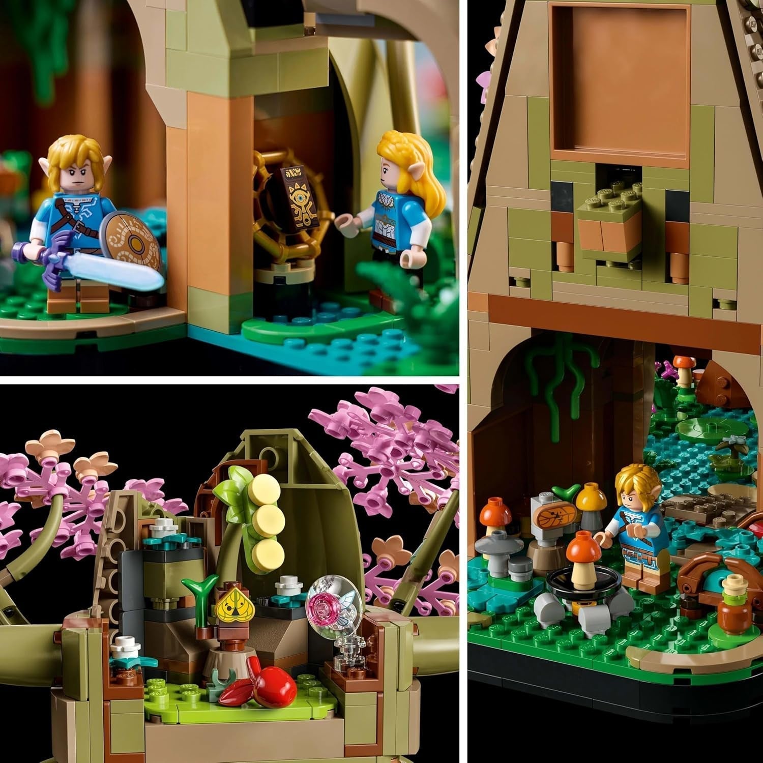 LEGO The Legend of Zelda Deku Tree 2-In-1 - piesă de colecție cu prințesa Zelda și 3 minifigurine Link - set de construcție pentru adulți și idee de cadou pentru fanii jocurilor video - 77092 Seturi de constructie Besuche den LEGO-Store