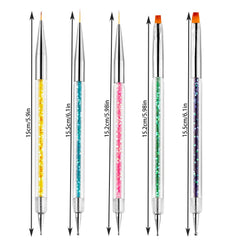 Nagel Pinsel 5 Stück Nagel Art Fineliner Pinsel,Nagel Pinsel Set Pinsel Für Nagellack Nail Brush Nagellack Pinsel Art Pen Für DIY Nail Art Design. (Farbe-1)