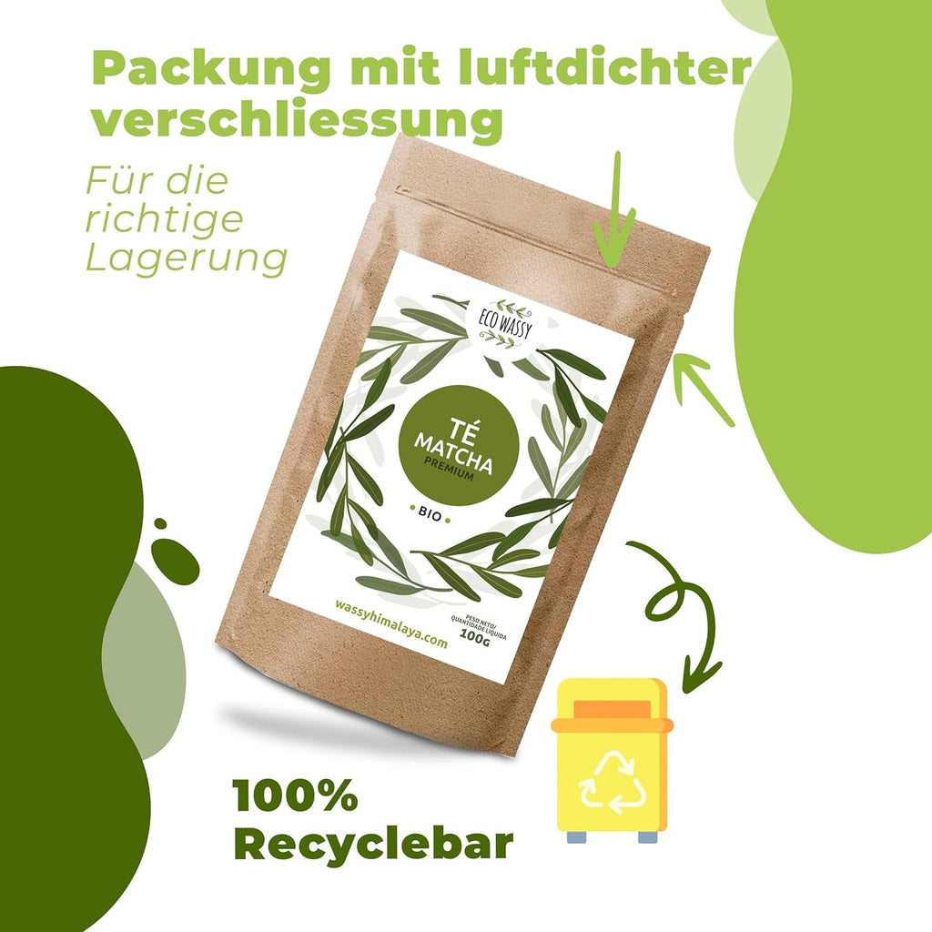 Ceai japonez Matcha, calitate premium, pudră. 100% natural. Reducător de ceai verde, detoxifiant puternic și antioxidant. Matcha pur cultivat - Origine: Japonia (100 g)