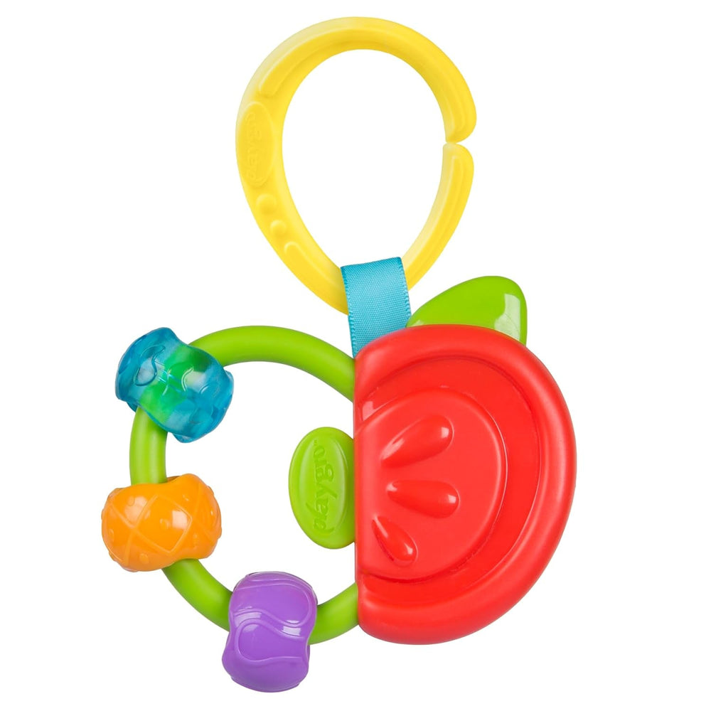 Pachet cadou cu activități Playgro Clip Clop Sensory Garden – jucărie senzorială pentru grădină pentru bebeluși de la 0 luni – jucărie interactivă cu zornăitoare, inel de dentiție și prieten pentru cărucior – 4 piese