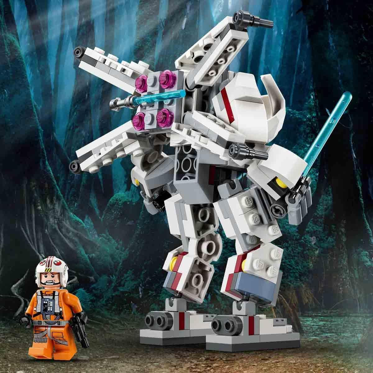 LEGO Star Wars X-Wing Mech al lui Luke Skywalker, cărămizi de jucărie de colecționat, aventură de acțiune, idee de cadou pentru băieți și fete creative cu vârsta de 6+ 75390 Seturi de constructie Besuche den LEGO-Store