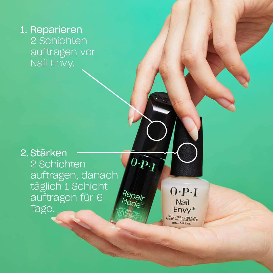 OPI Repair Mode – ser vegan pentru îngrijirea unghiilor deteriorate – serul Nail Bonding repară structura keratinică a unghiilor din interior – pentru unghii puternice și rezistente în 6 zile