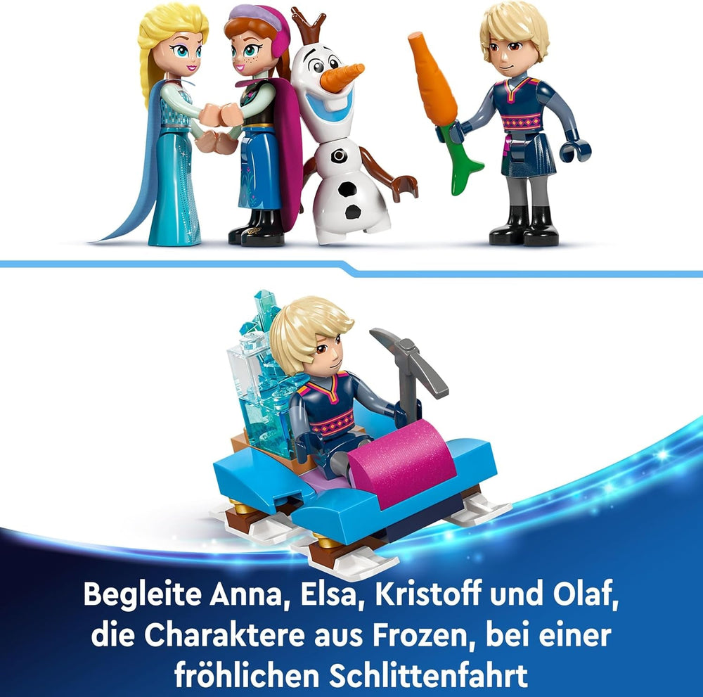 LEGO ǀ Disney Frozen Elsas Winterpalast, BAU- und Spielset für Kinder mit Modell-Palast und Minifiguren ELSA und Anna, Geschenk für Mädchen, Jungen und Filmfans ab 6 Jahren 43244