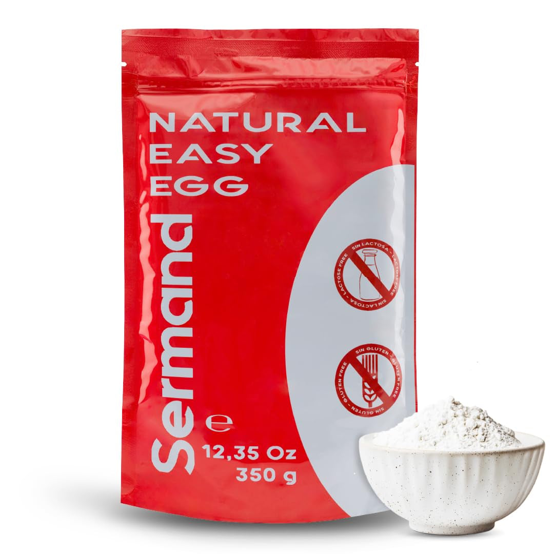 Eiweißpulver für Baiser (350 g) | Pasteurisiertes Eiklar | Getrocknetes Eiweiß | Laktosefrei | Glutenfrei | In wiederverschließbarem Zip-Beutel