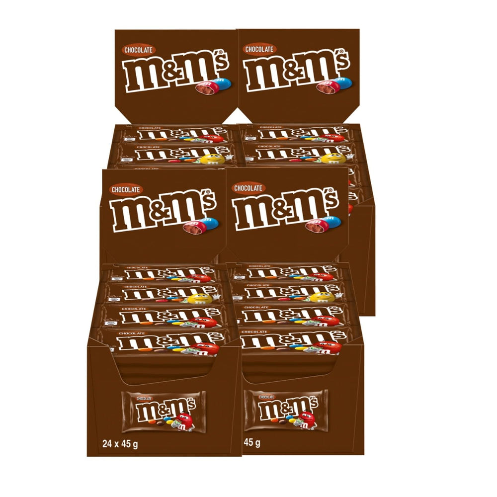 M&M's Peanut, pachet vrac de ciocolată, 24 x 45g, linte cu ciocolată și aromă de arahide, cadou de ciocolată (1080g), ideal ca delicatesă cu tematică de fotbal american