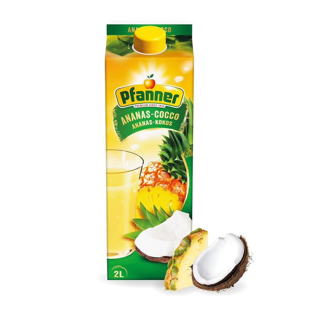 Pfanner 100% suc de mere tulbure natural (1 x 2 litri) - Mere presate direct - Suc de fructe fără adaos de zahăr Bauturi fara alcool Naty Shop 2 litri Ananas si Cocos