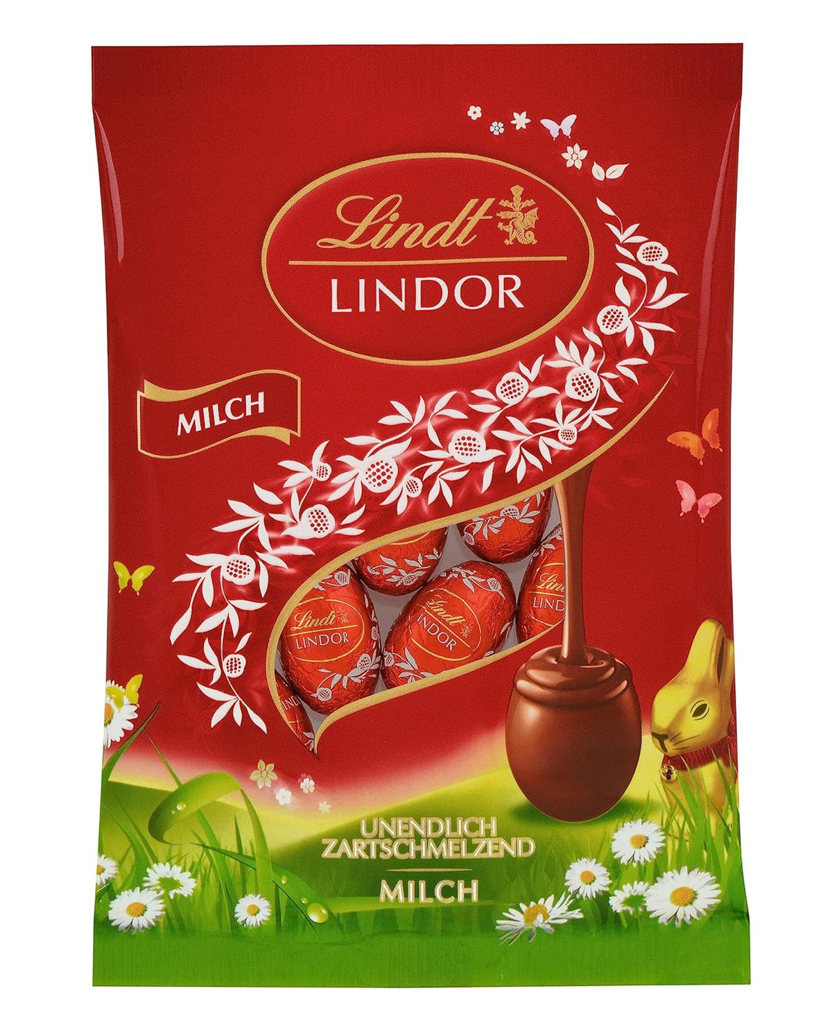 Ouă mini Lindt Lindor, pungă, lapte integral, 100g