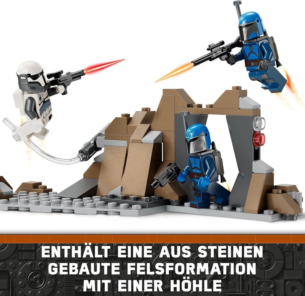 LEGO Star Wars: Mandalorian Ambush on Mandalore Battle Pack, jucărie de construcție de aventură pentru copii, set de acțiune de colecționat, idee de cadou pentru băieți și fete 75373 Seturi de constructie Besuche den LEGO-Store