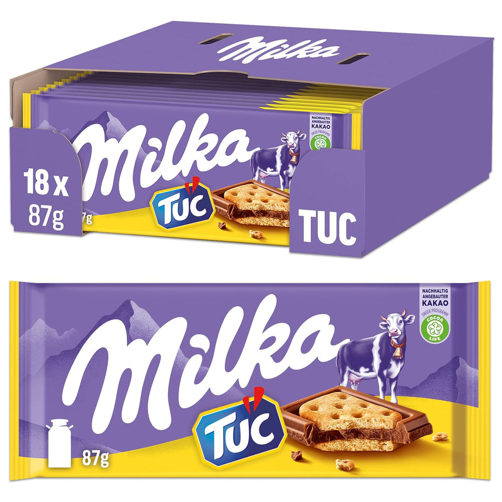 Milka Cow Spots – Ciocolată cu lapte alpină cu ciocolată albă în design cu pete de vacă – 24 x 90g