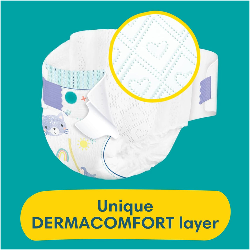 Scutece Pampers pentru bebeluși mărimea 0 (1,5-2,5 kg) protecție premium, 24 bucăți, confort și protecție Pampers Softest