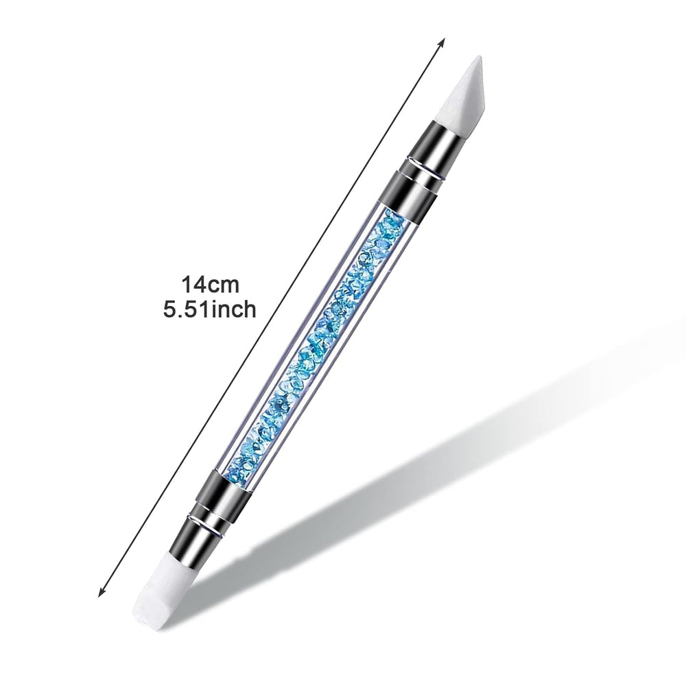 Qufiiry 5PCS Silikon Nagel Pinsel, Gel Schnitzen Pinsel, Silikon-Modellierpinsel Set, Doppel Köpfe DIY Maniküre Werkzeug