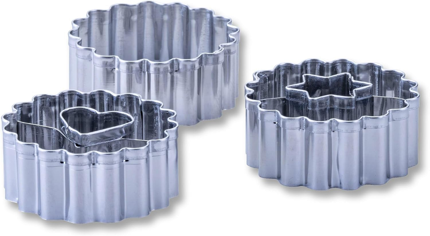 Zenker Ausstecher-Set Linzer Herz und Stern aus Edelstahl – Perfekt für Weihnachtskekse, 3-teilig, inkl. Geschenkverpackung, spülmaschinengeeignet und rostfrei – The Christmas Candy Shop