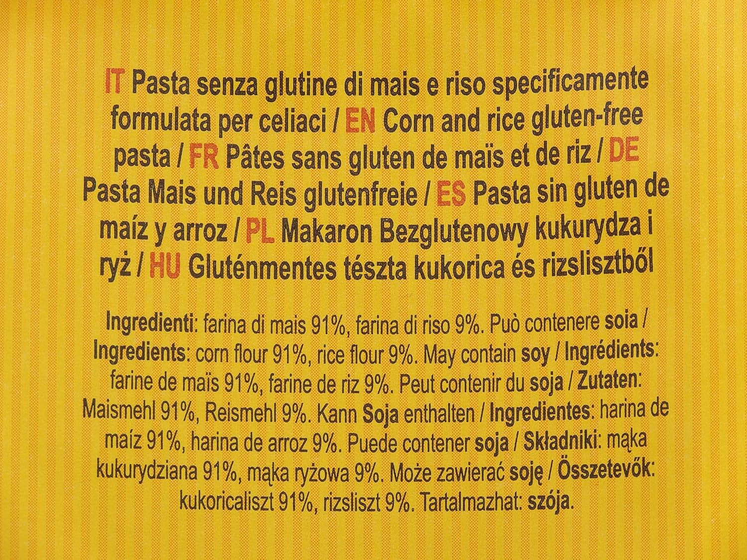 Paste Dialsi în formă de stea, paste fără gluten din porumb și orez, trase în bronz, ingrediente 100% italiene, fără aditivi, se gătește în 8-9 minute, pachet de 300g