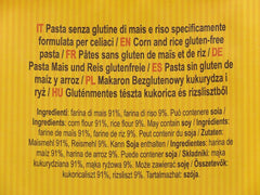Paste Dialsi în formă de stea, paste fără gluten din porumb și orez, trase în bronz, ingrediente 100% italiene, fără aditivi, se gătește în 8-9 minute, pachet de 300g