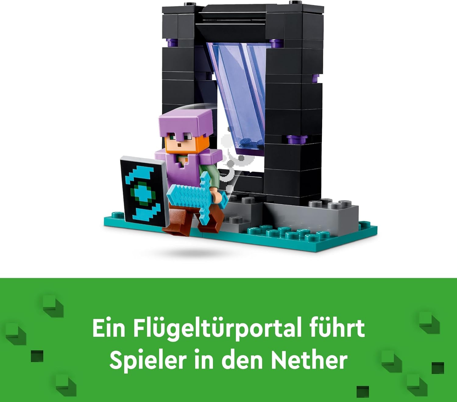 LEGO Minecraft The Armoury, set de jocuri cu figuri de eroi, arme de jucărie și figura Alex, jucărie de acțiune pentru băieți și fete, cadou pentru gameri și copii de la 7 ani 21252 Seturi de constructie Besuche den LEGO-Store