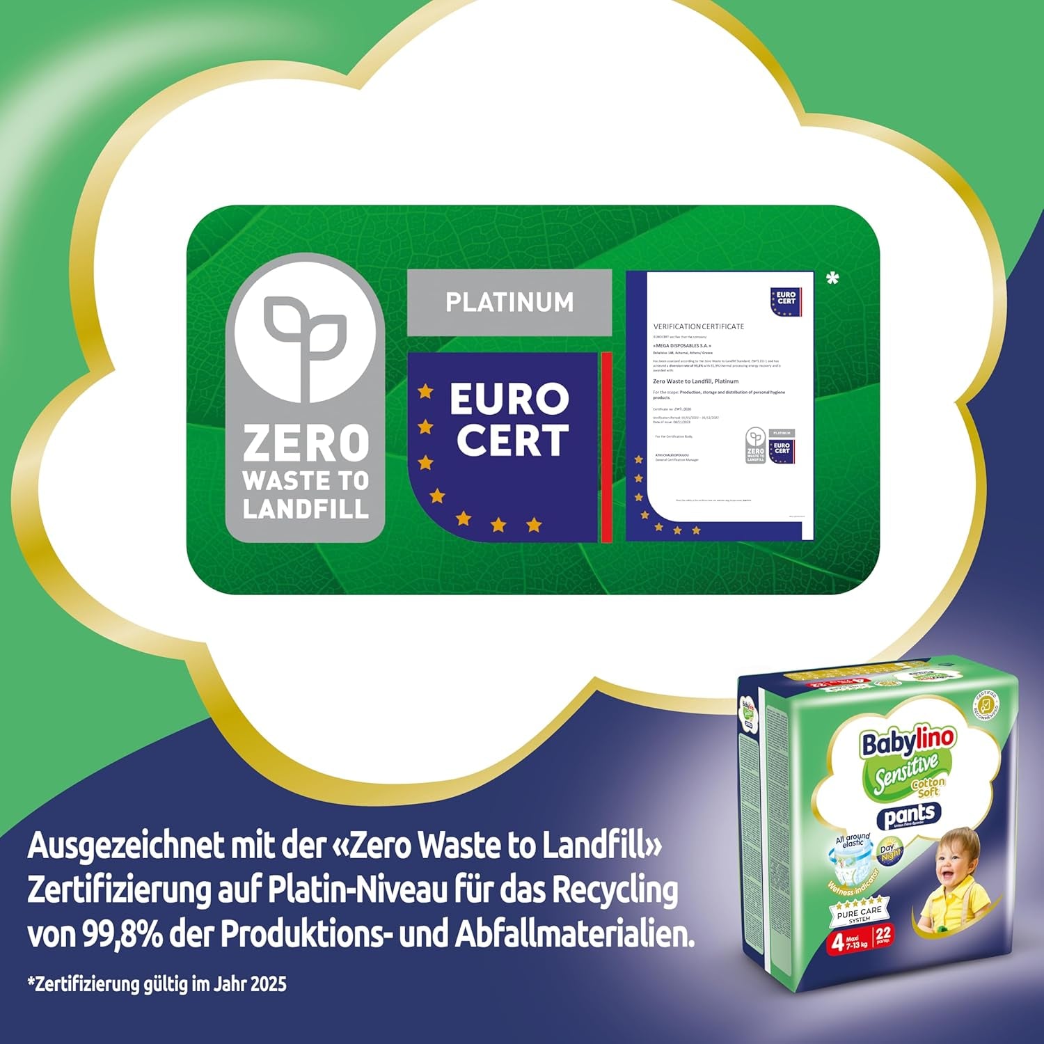 Scutece Sensitive Cotton Soft, mărimea 4, Pants Maxi (7-13 kg), 22 bucăți