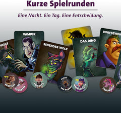Ravensburger 26703 - Vârcolaci - Noapte cu Lună Plină, joc de societate pentru vârste de la 9 ani în sus, joc de acțiune pentru 3-10 jucători, serie de jocuri