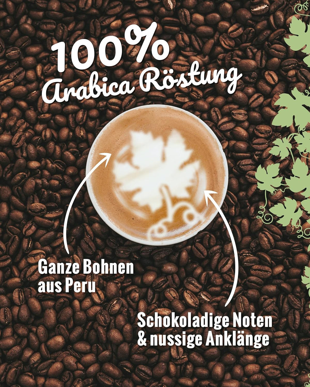 Blank Roast - BIO Winzer Kaffee 1000g - schonend mit Pfälzer Rebholz geröstet - ganze Kaffee-Bohnen aus Peru - 100% Arabica Röstung - schokoladig & nussig - säurearm