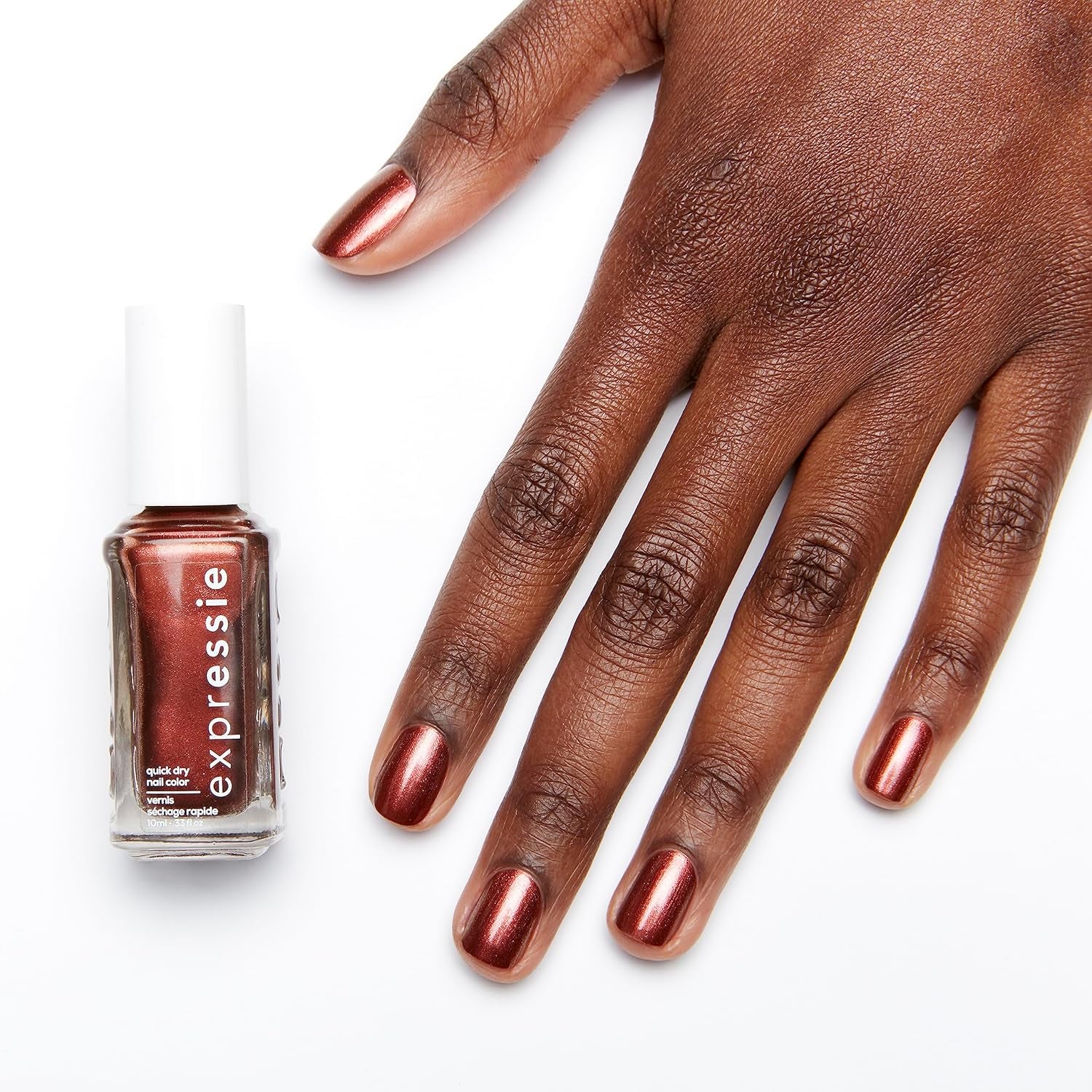 Oja cu uscare rapidă Essie „expressie”, nr. 270 misfit right in, metalică, formulă vegană, 10 ml