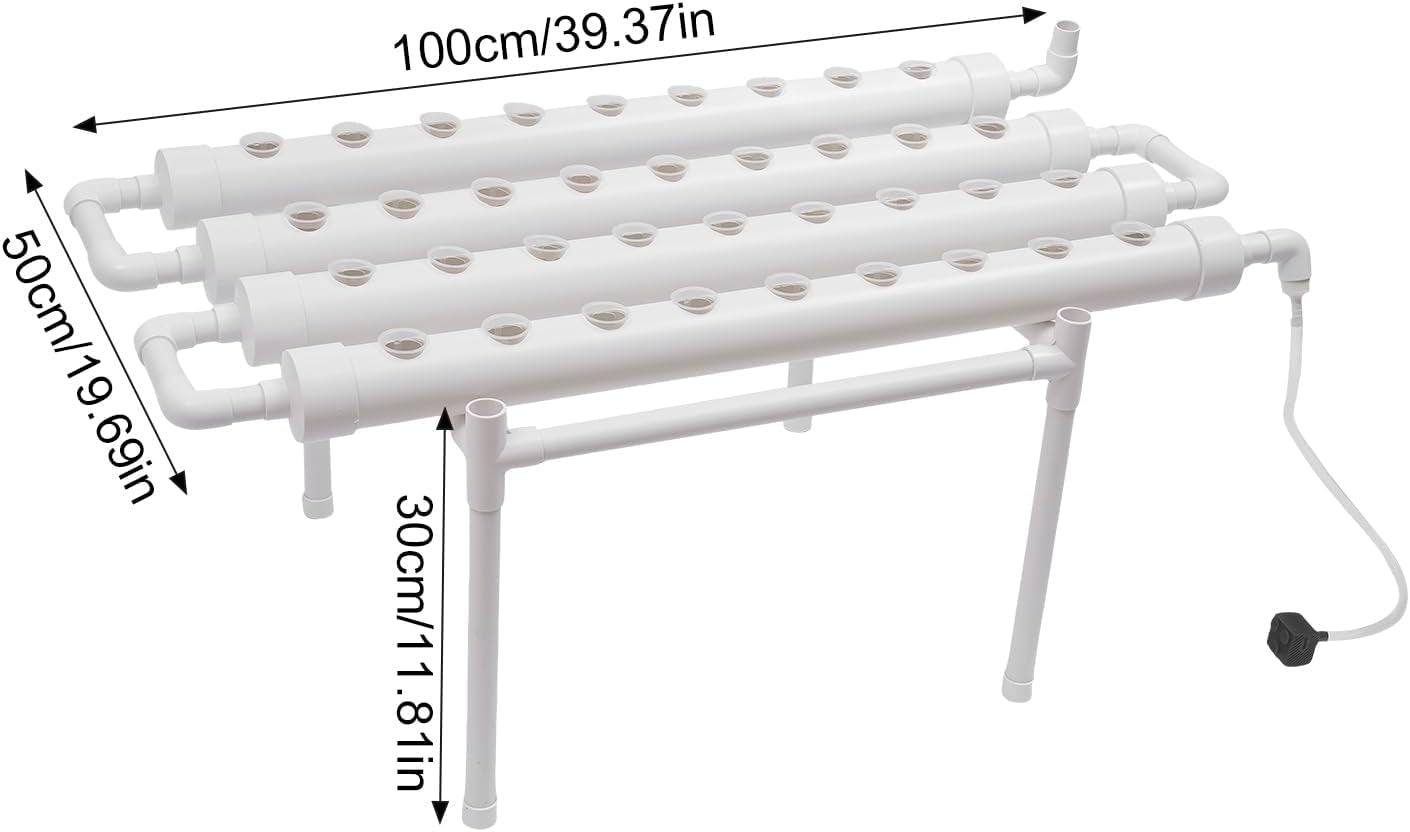 Kit de creștere hidroponică, Sistem de creștere hidroponică, Raft de cultivare automat cu 36 de găuri, Kit de creștere hidroponică pentru grădină