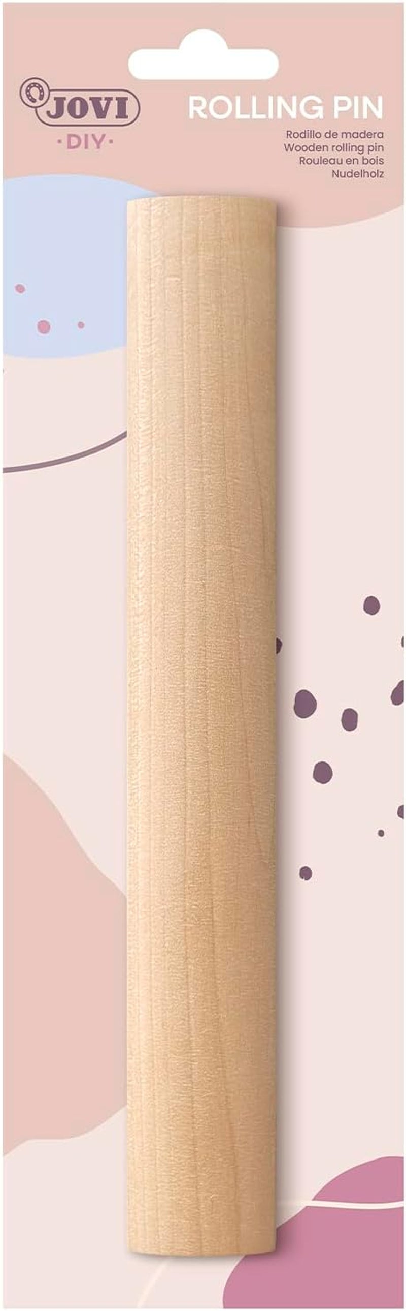 Jovi - Rolă din lemn, instrument ideal de modelat pentru lutul uscat la aer, 1 bucată (27RP)