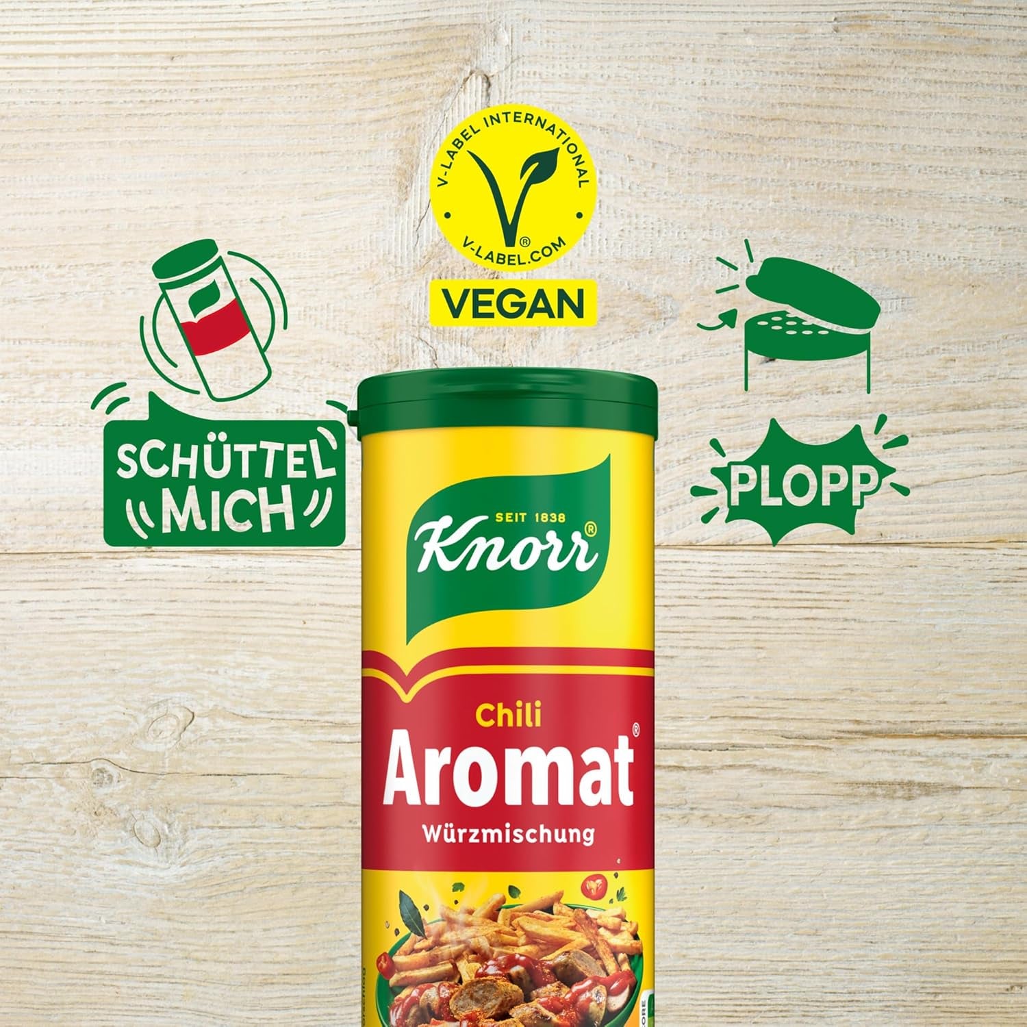 Knorr Würzmischung Chili Aromat für schnelle Gerichte zum Würzen und Verfeinern von Pommes, Pasta, Gemüse und mehr 90 g