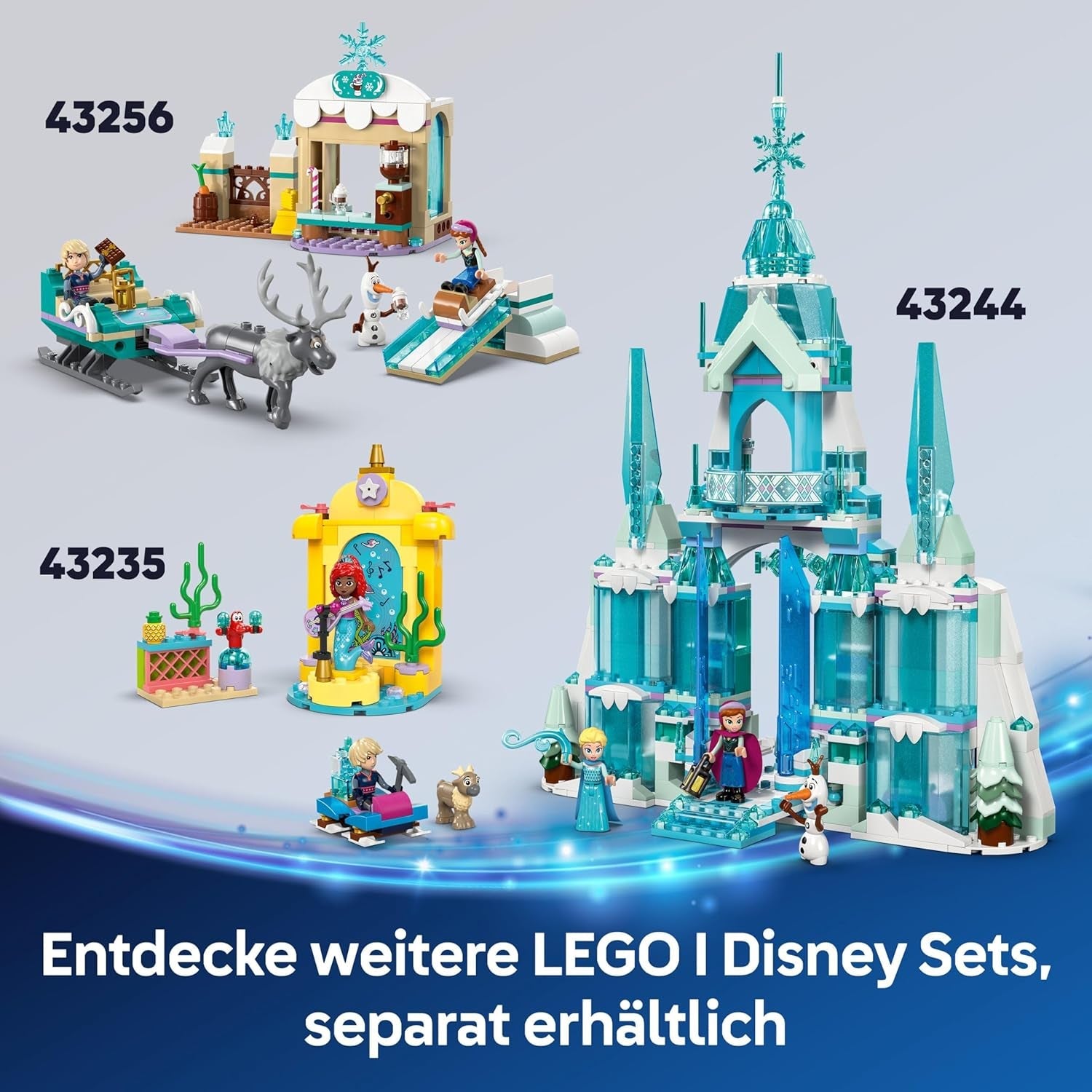 LEGO ǀ Disney Frozen Das Arendelle Schloss - Spielzeug mit Anna & ELSA Minifiguren sowie Olaf & Pinguin Figuren – Prinzessinnen Schloss Spielzeug - Kreatives Geschenk für Mädchen ab 5 Jahren – 43265