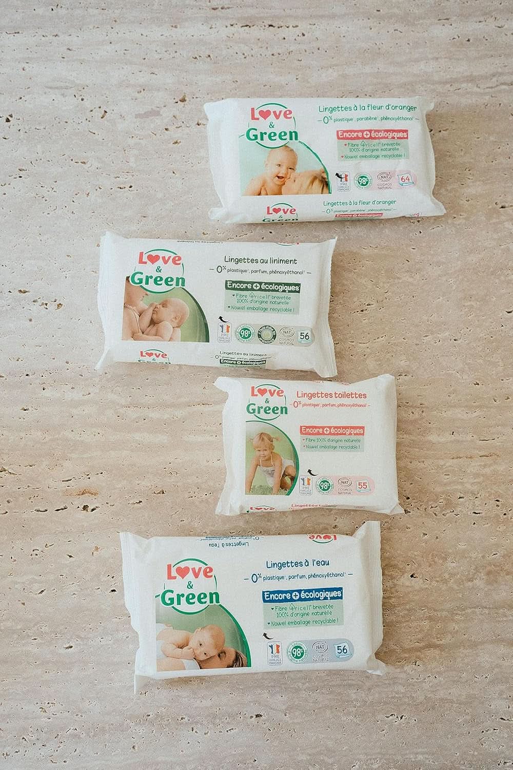 Șervețele de curățare Liniment, sănătoase și ecologice, certificate Cosmo Natural de ECOCERT și FSC, ambalaj reciclabil Servetele Umede Bebelusi Naty Shop