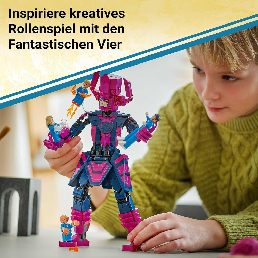 LEGO ǀ Marvel Fantastic Four vs. Galactus Baufigur - Bauset mit Superhelden - Spielset mit The Thing, Invisible Woman und Human Torch - Kreatives Geschenk für Jungen und Mädchen - 76316