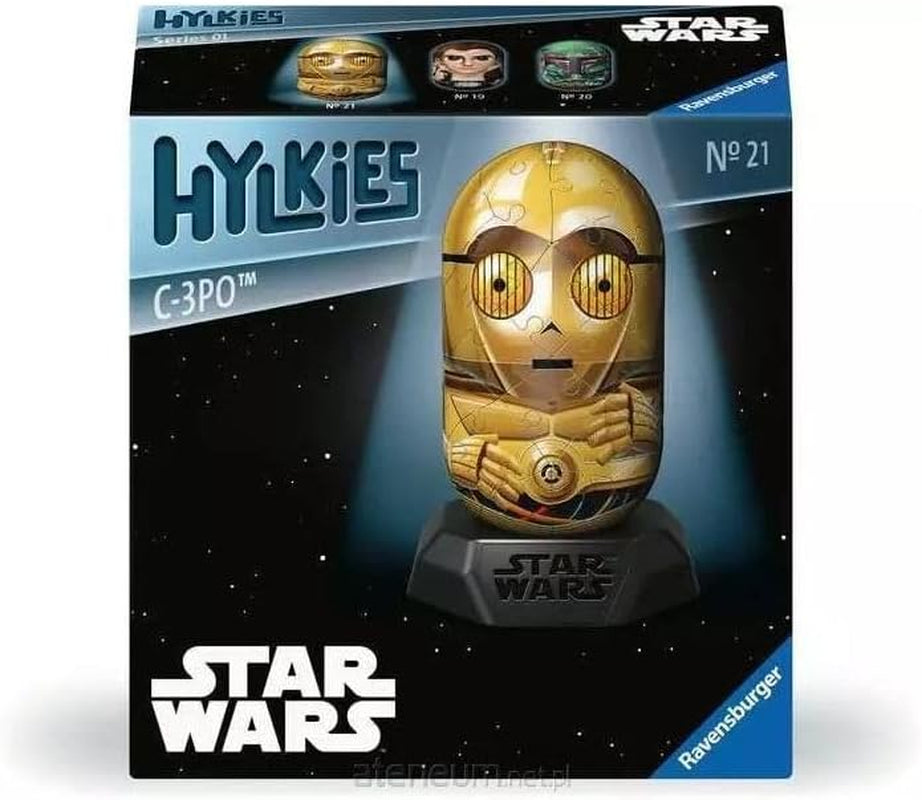 Ravensburger Hylkies: Figurine de colecție Star Wars de asamblat singur - Figura #03 - Prințesa Leia - Construiește, îndrăgostește-te, colecționează - Mini figurine pentru fanii Star Wars Action figures Naty Shop C-3Po