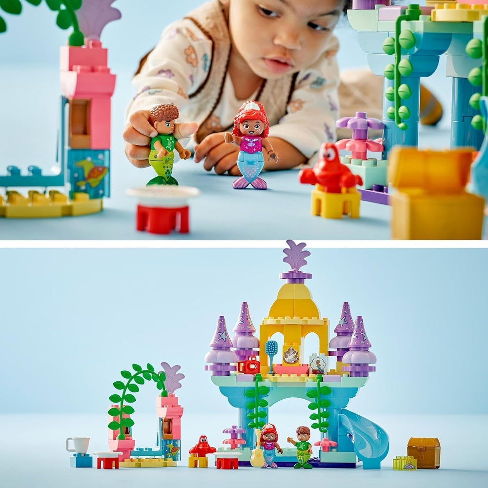 LEGO DUPLO | Disney Ariel's Magical Underwater Palace, jucărie educativă pentru Ariel sirena, castel subacvatic pentru copii cu vârsta de peste 2 ani 10435 Seturi de constructie Besuche den LEGO-Store